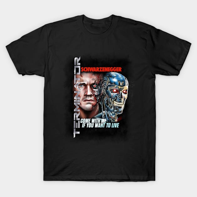 The terminator Artwork T-Shirt by SAN ART STUDIO 